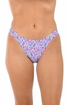 Citrus Flora Shirred Side High Waist Bikini Bottoms