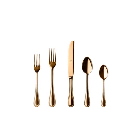 Mepra Perla Flatware Set In Gold