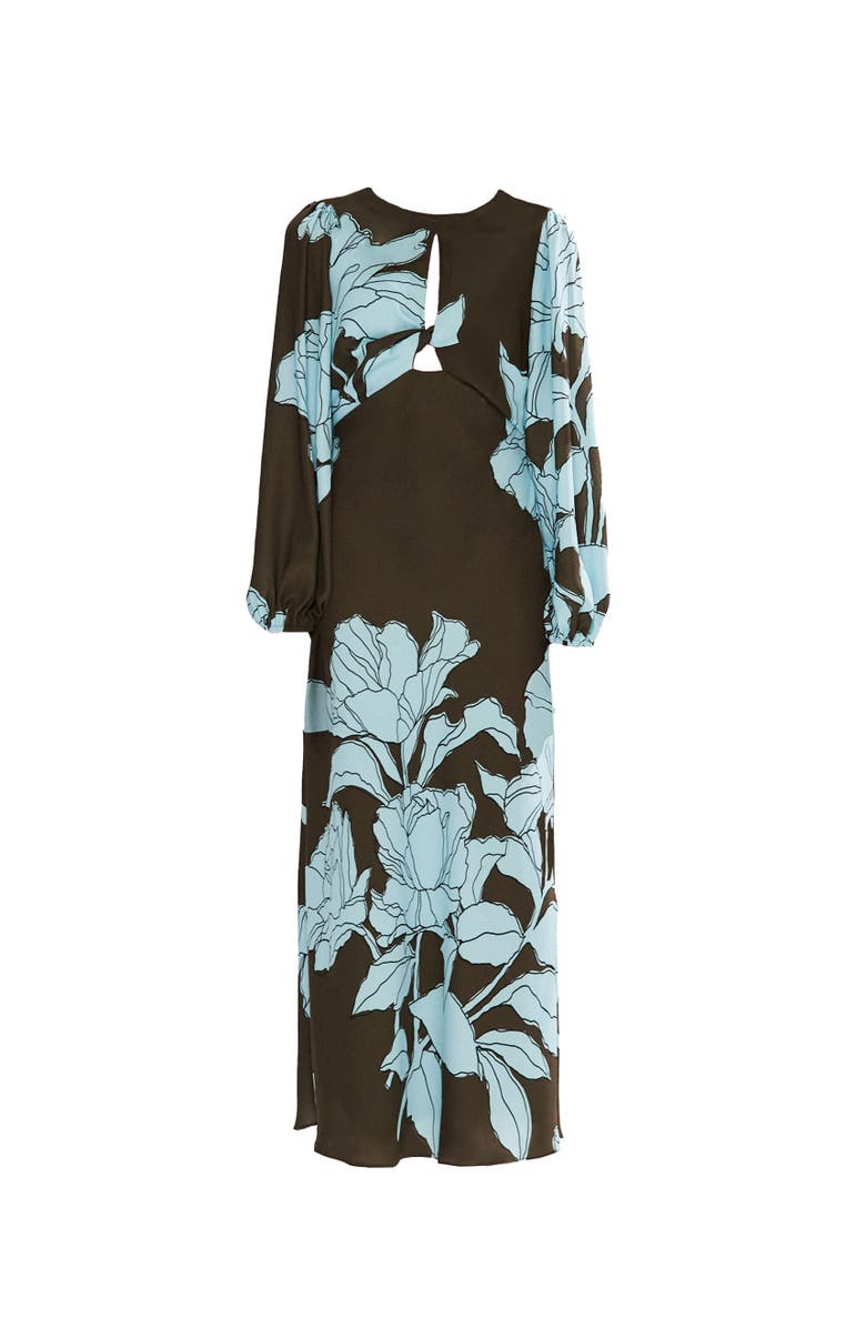 Ro&Zo Mae Floral Twist Front Midi Dress, Alternate, color,