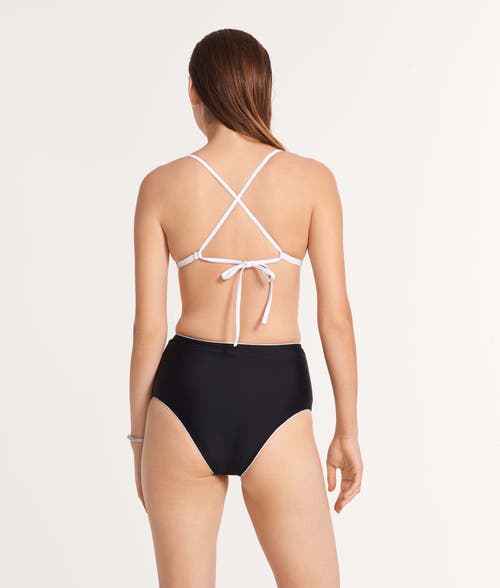 Ansea The Reversible High Waist Bottom In Black/white