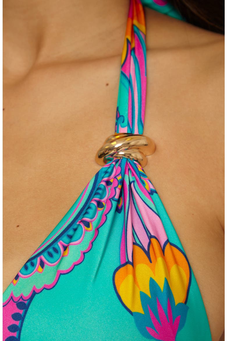 Mykonos Banded Halter Bikini Top, Alternate, color, MULTI