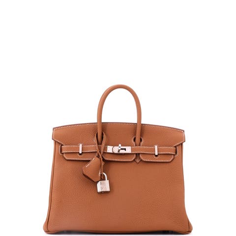 Birkin Handbag Brown Togo with Palladium Hardware 25