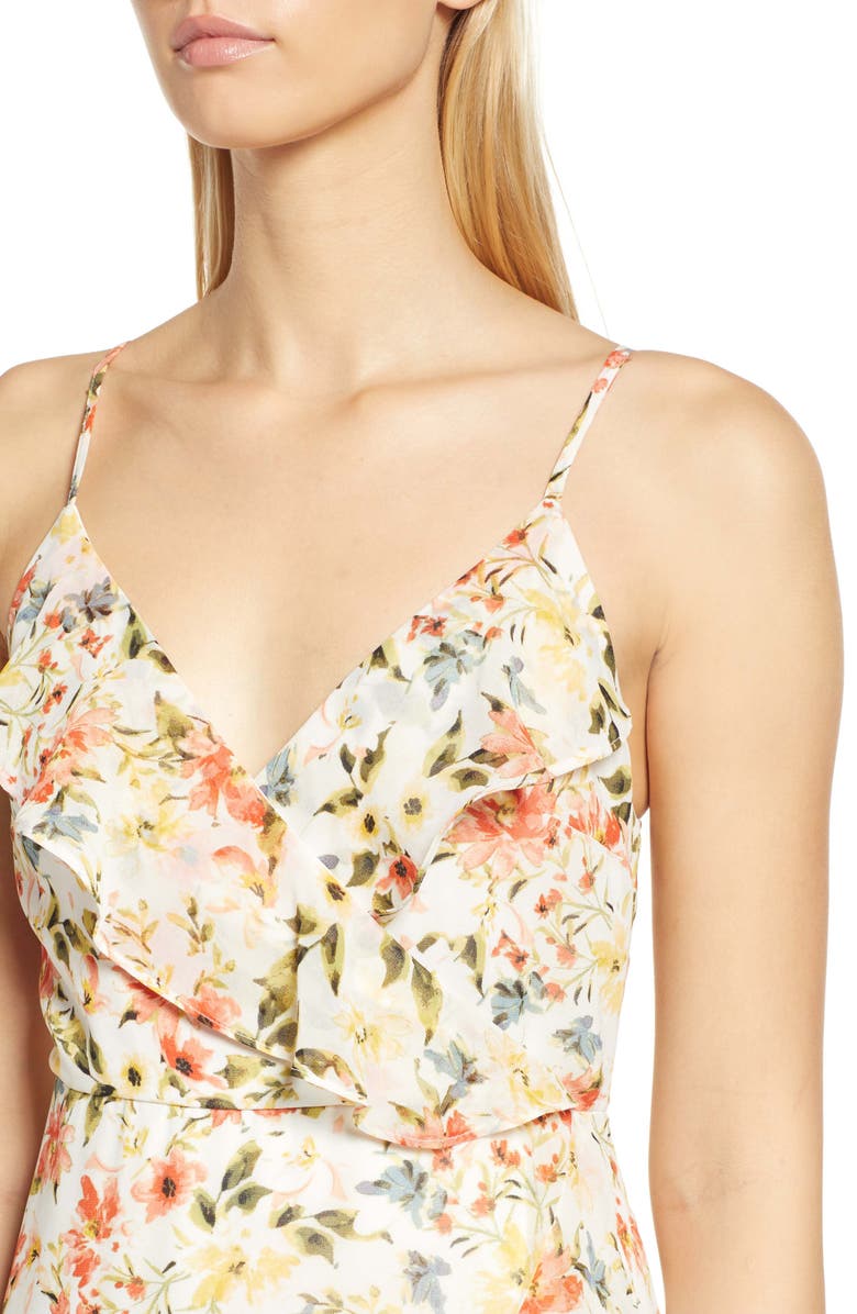 1.STATE Floral High-Low Faux Wrap Dress, Alternate, color, 