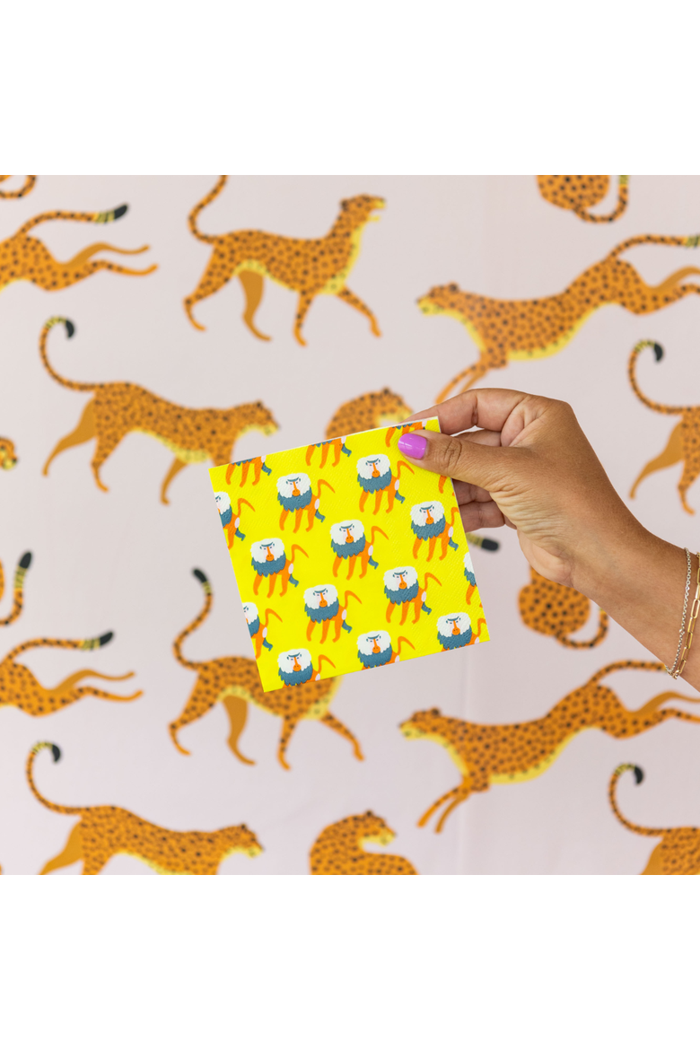Jungle Animals  Cocktail Napkins, Alternate, color, Assorted Pre-Pack