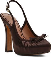 Steve Madden Sofie Satin Bow Platform Slingback Pump