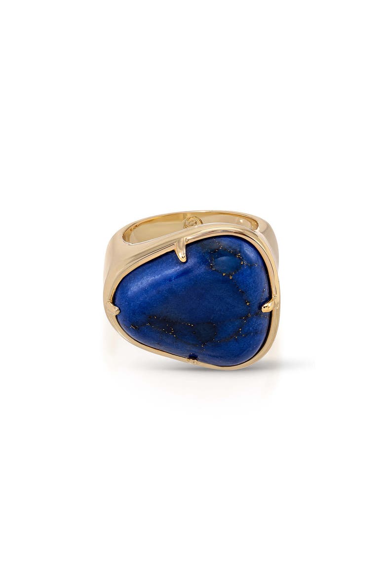 Lapis Solstice 18k Gold Plated Statement Ring, Alternate, color, LAPIS