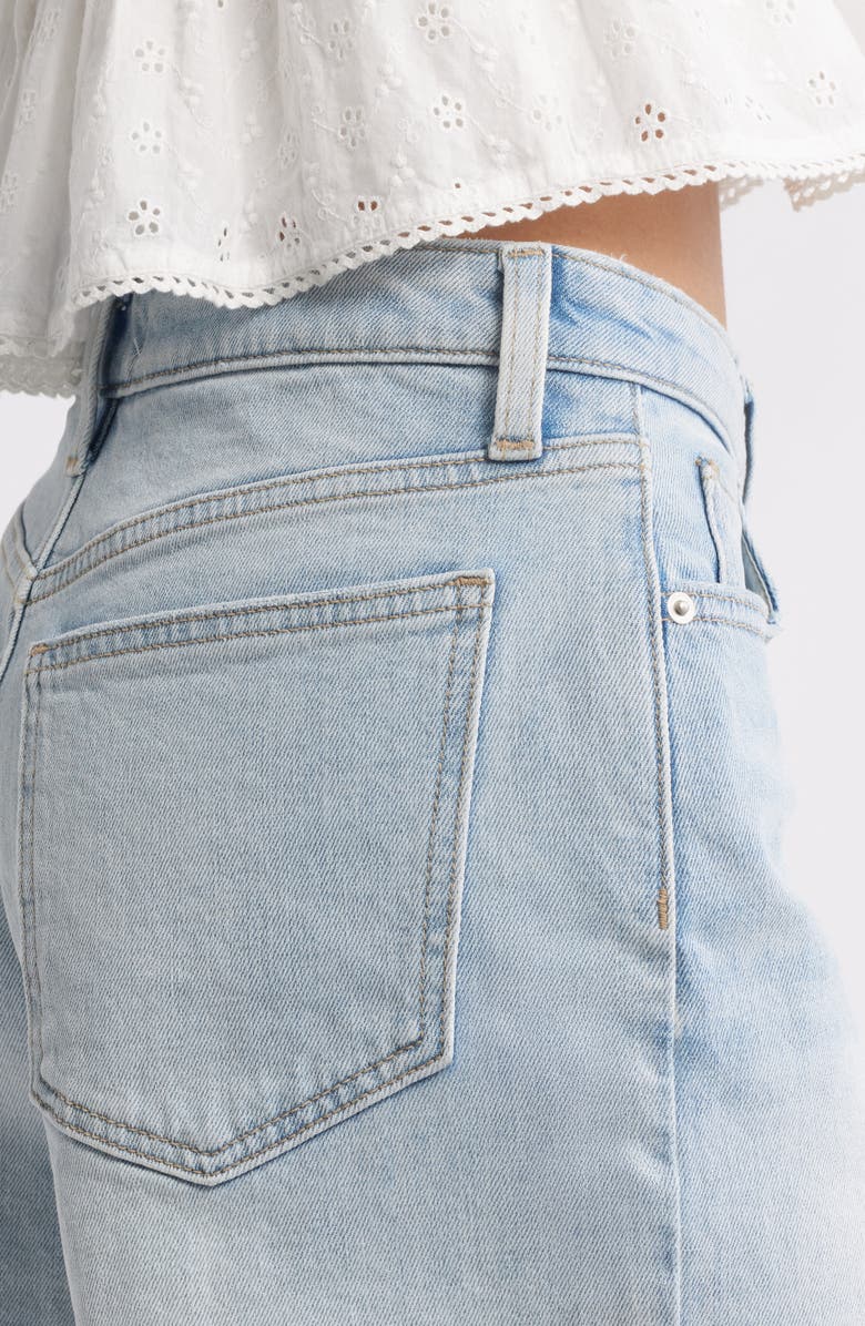 BP. '90s High Waist Cutoff Denim Shorts, Alternate, color, Light Ash