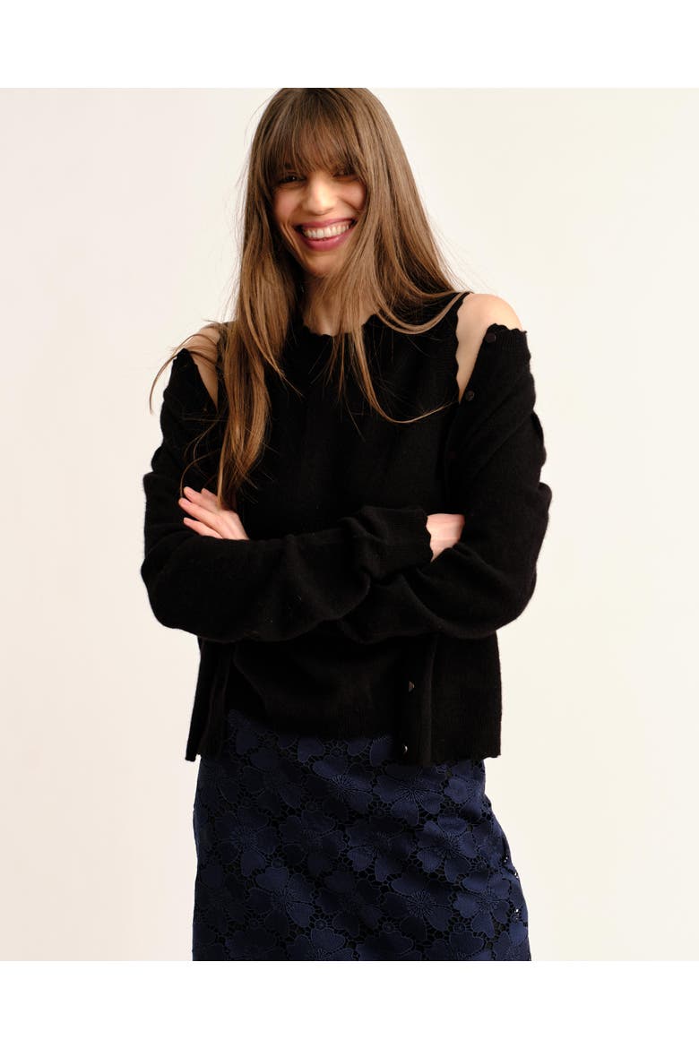Lucy Cashmere Sweater, Alternate, color, Noir
