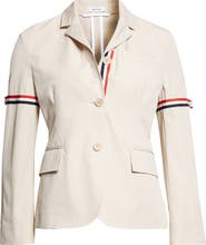 Thom Browne Tricolor Armband Relaxed Fit Cotton Sport Coat