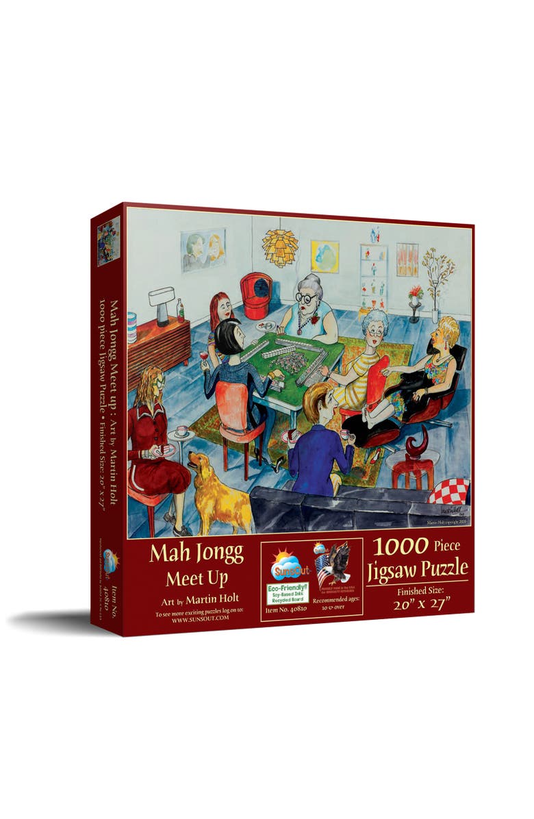 Sunsout Mah Jongg Meet Up 1000 piece Jigsaw Puzzle for Adults, Main, color, Multicolor