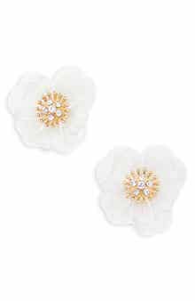 NORDSTROM RACK Frosted Flower Stud Earrings