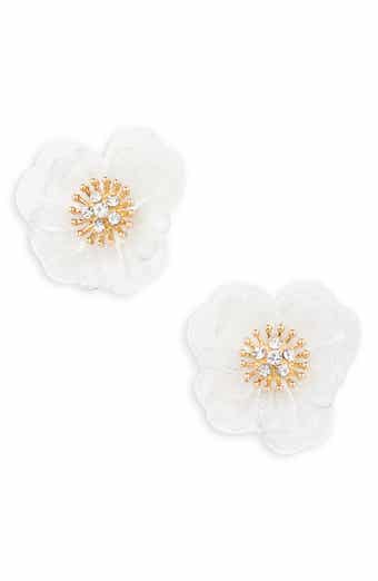 NORDSTROM RACK Frosted Flower Stud Earrings