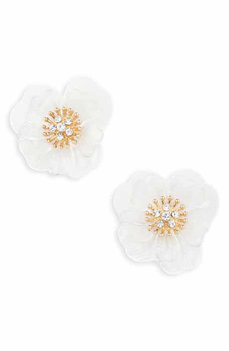 NORDSTROM RACK Frosted Flower Stud Earrings