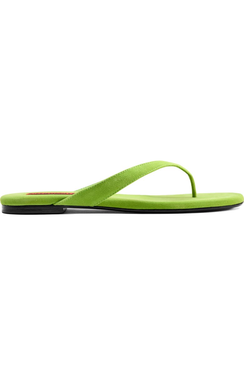 SIMONMILLER Suede Riviera Thong Sandal, Main, color, Matcha