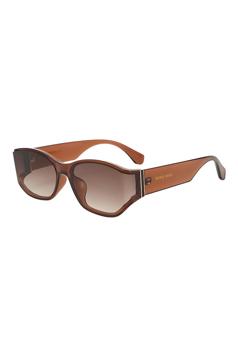 Ember 60mm Oval Sunglasses, Alternate, color, BROWN/ BROWN
