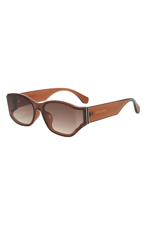Fifth & Ninth Ember 60mm Oval Sunglasses In Brown/brown