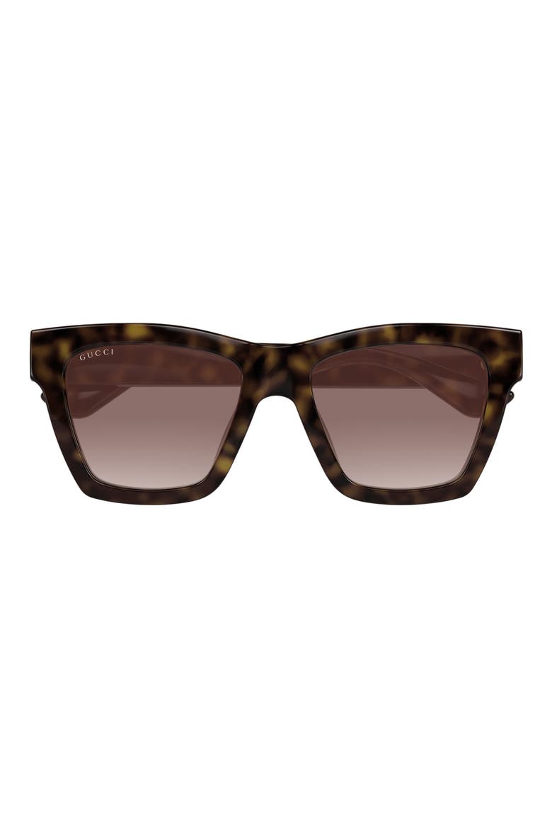 54mm Gradient Cat Eye Sunglasses, Main, color, HAVANA