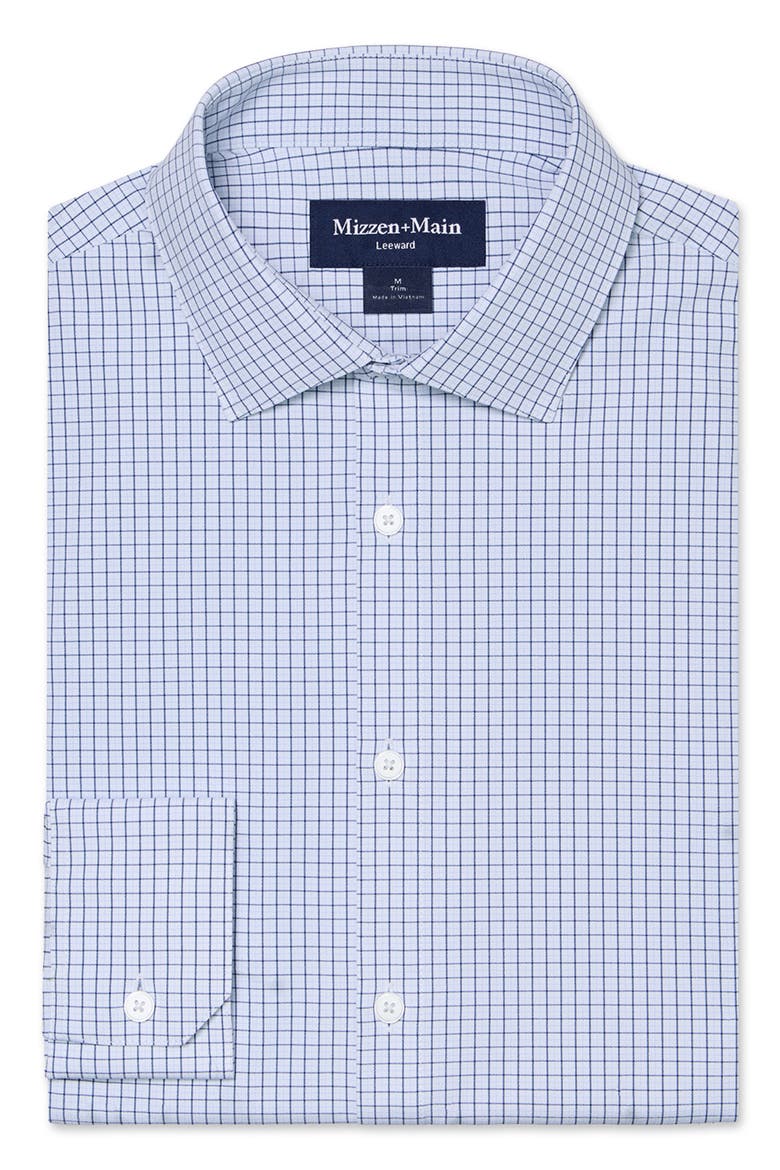 Leeward Performance Plaid Shirt, Alternate, color, MIDNIGHT NAVY FILBERT PLAID