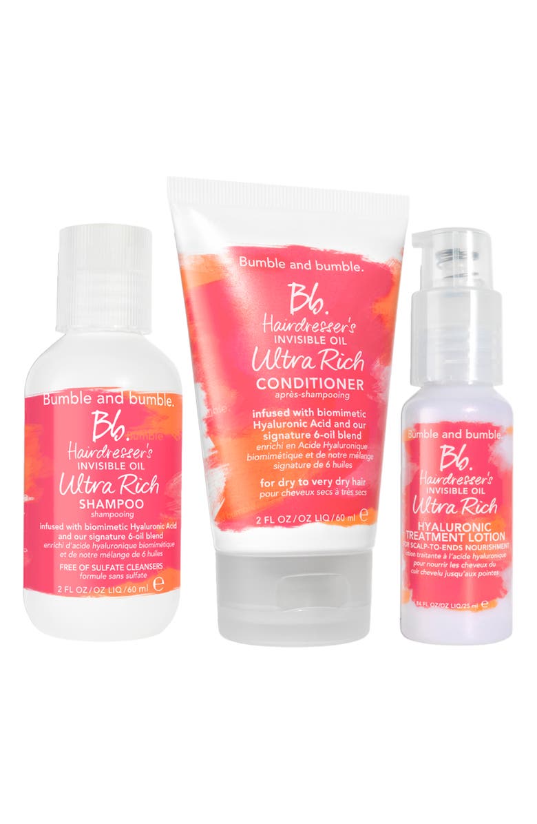 Bumble and bumble. Hairdresser's Invisible Oil Ultra Rich Discovery Set, Main, color, 