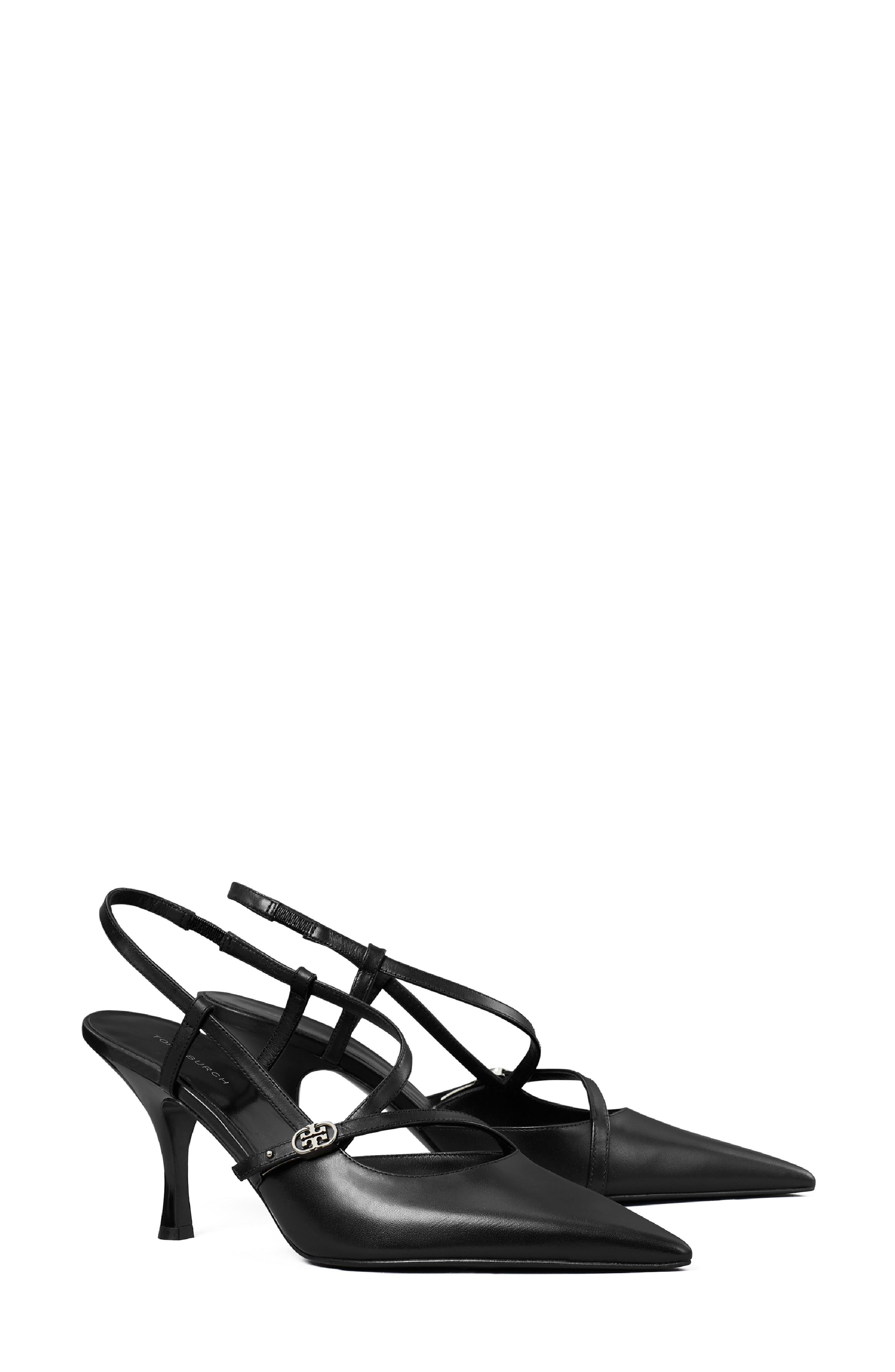 Double T Buckle Strap Pump, Main, color, PERFECT BLACK