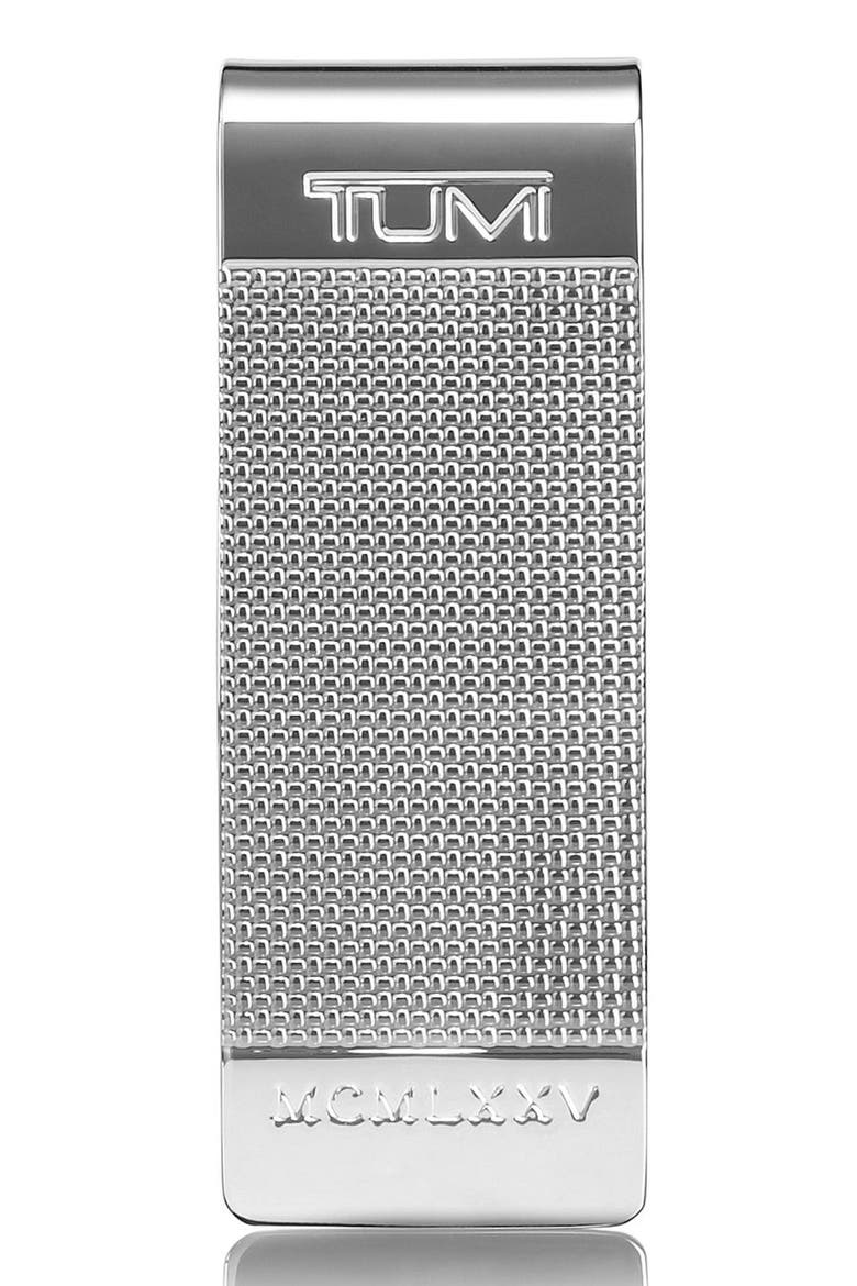 Ballistic Etched Money Clip, Main, color, SILVER