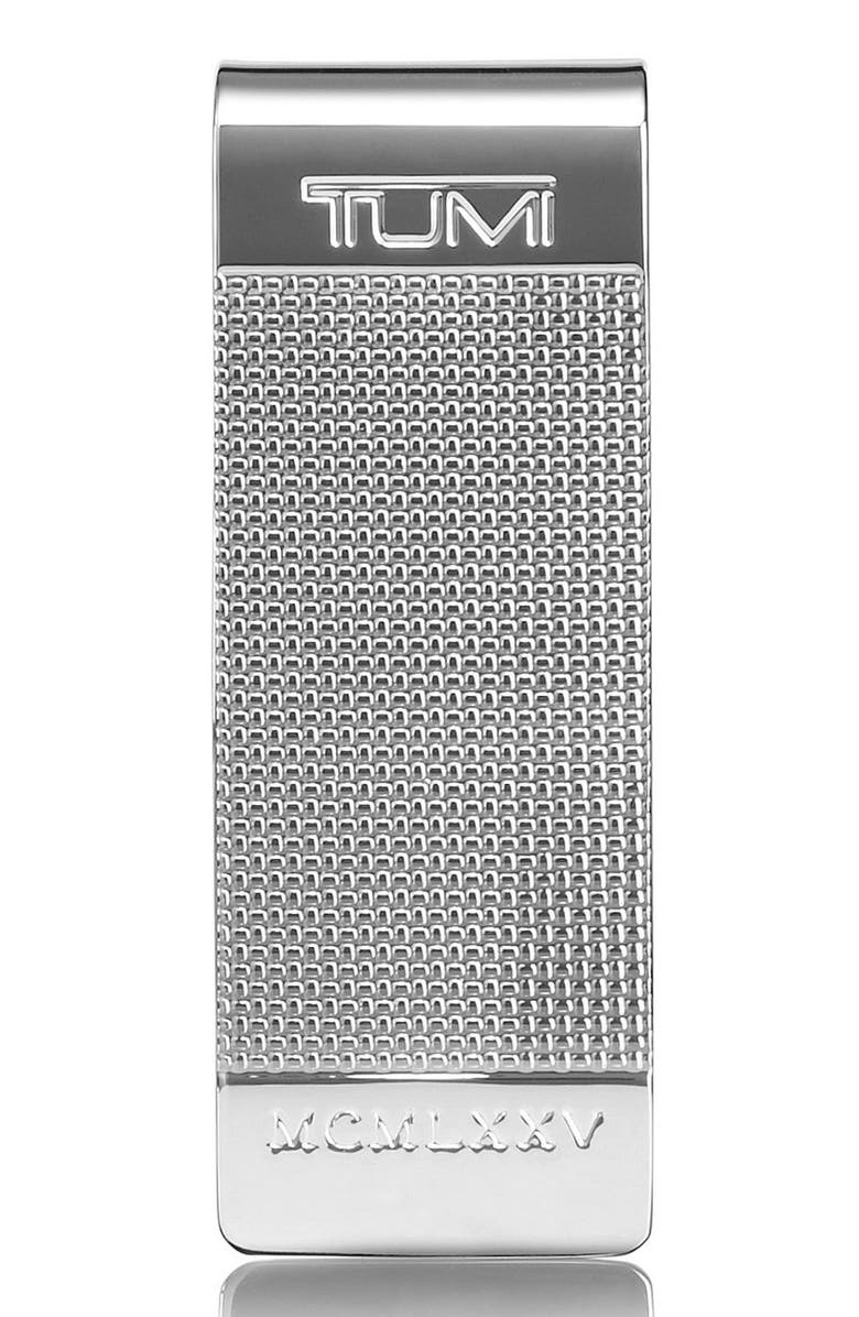 TUMI Ballistic Etched Money Clip, Main, color, 