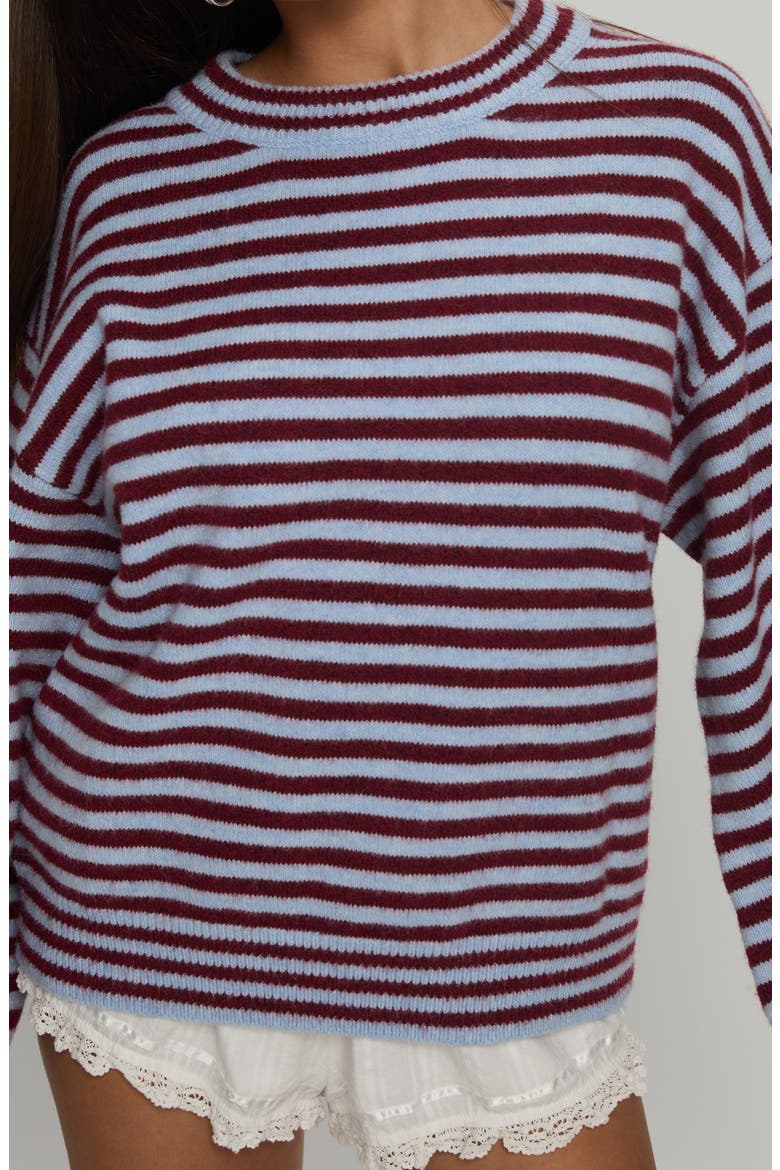 Stroll Striped Oversize Sweater, Alternate, color, BLUE STRIPE