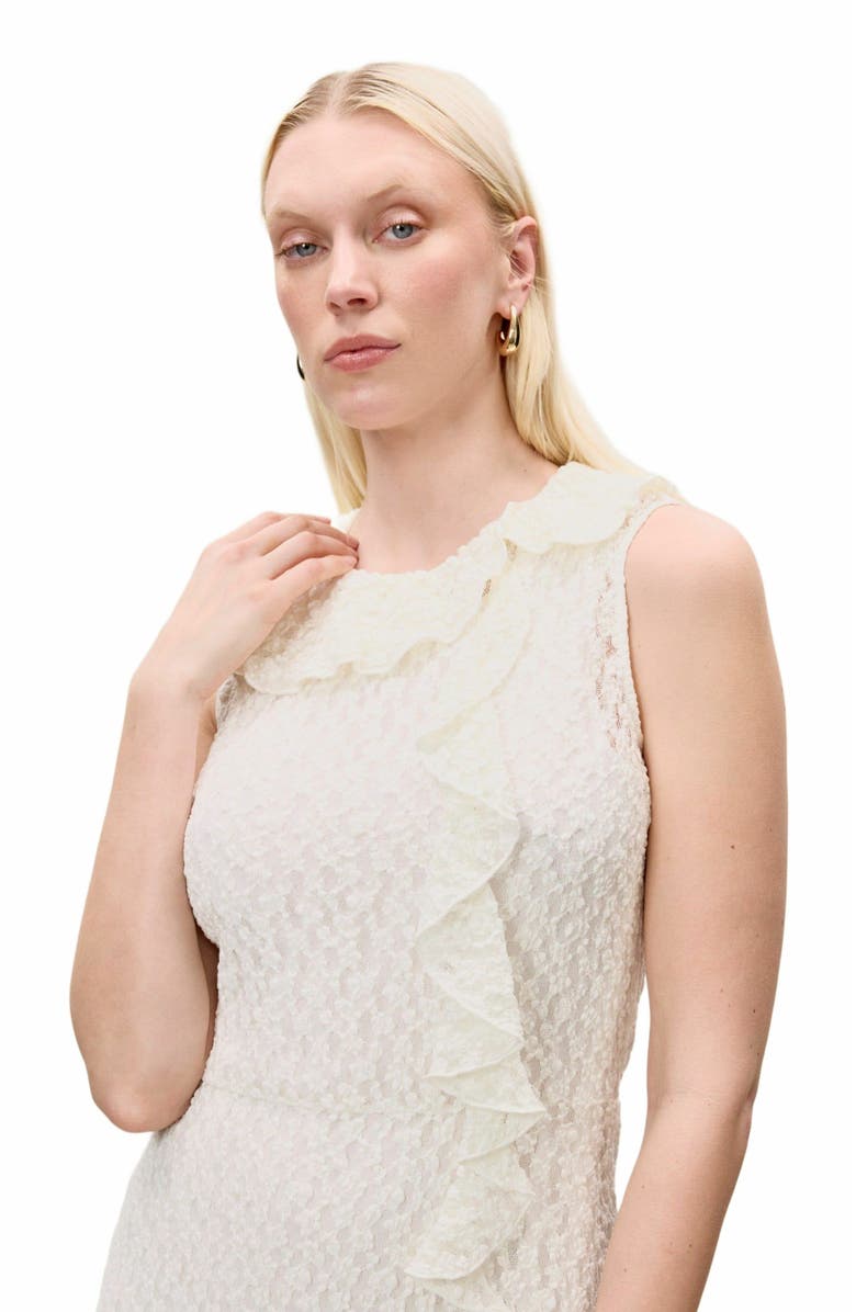 Rebecca Taylor Fiona Stretch Lace Dress, Alternate, color, White