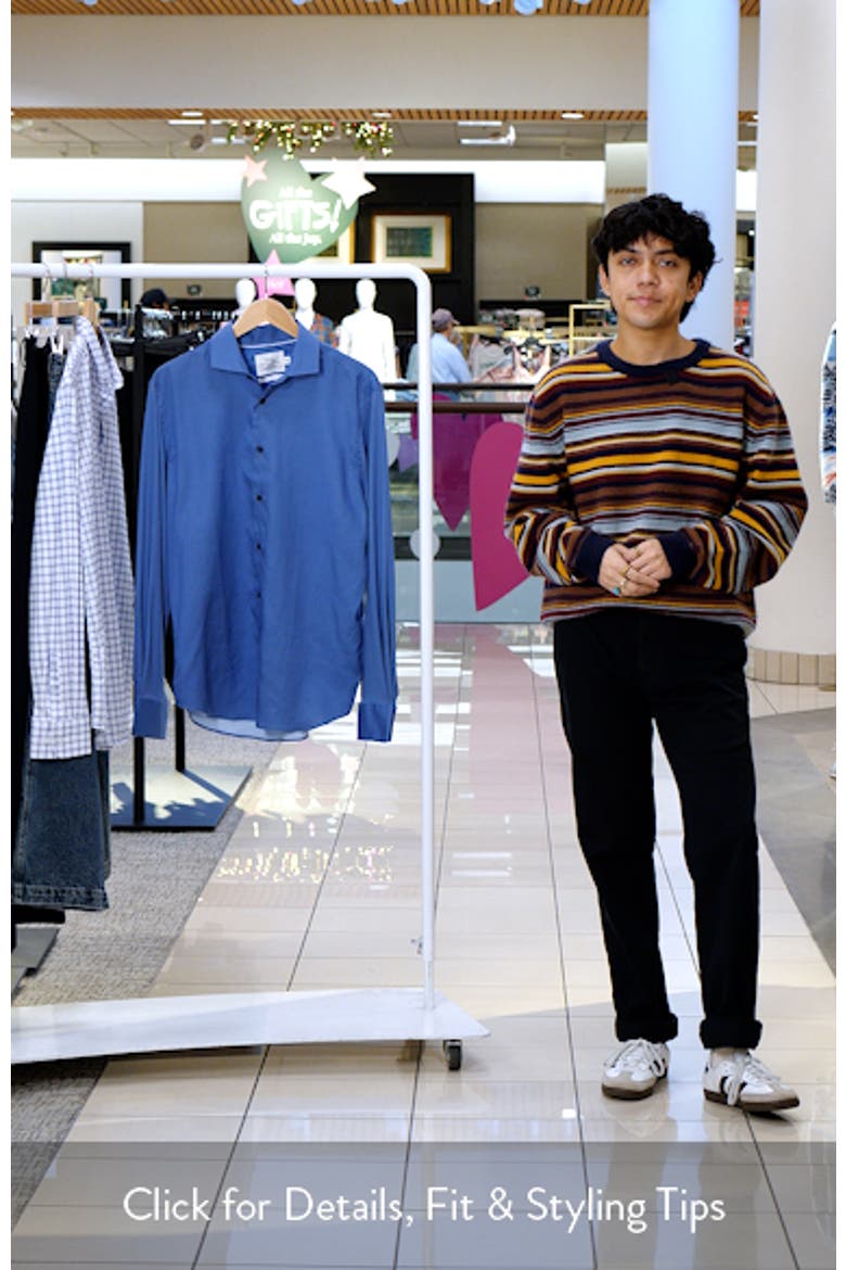 Slim Fit Micro Geo Reworked Cotton Dress Shirt video