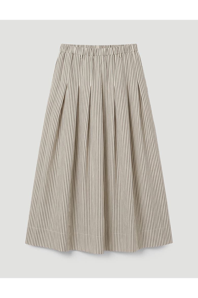 Ivy Pleated Stripe Midi Skirt, Alternate, color, Green Stripe White