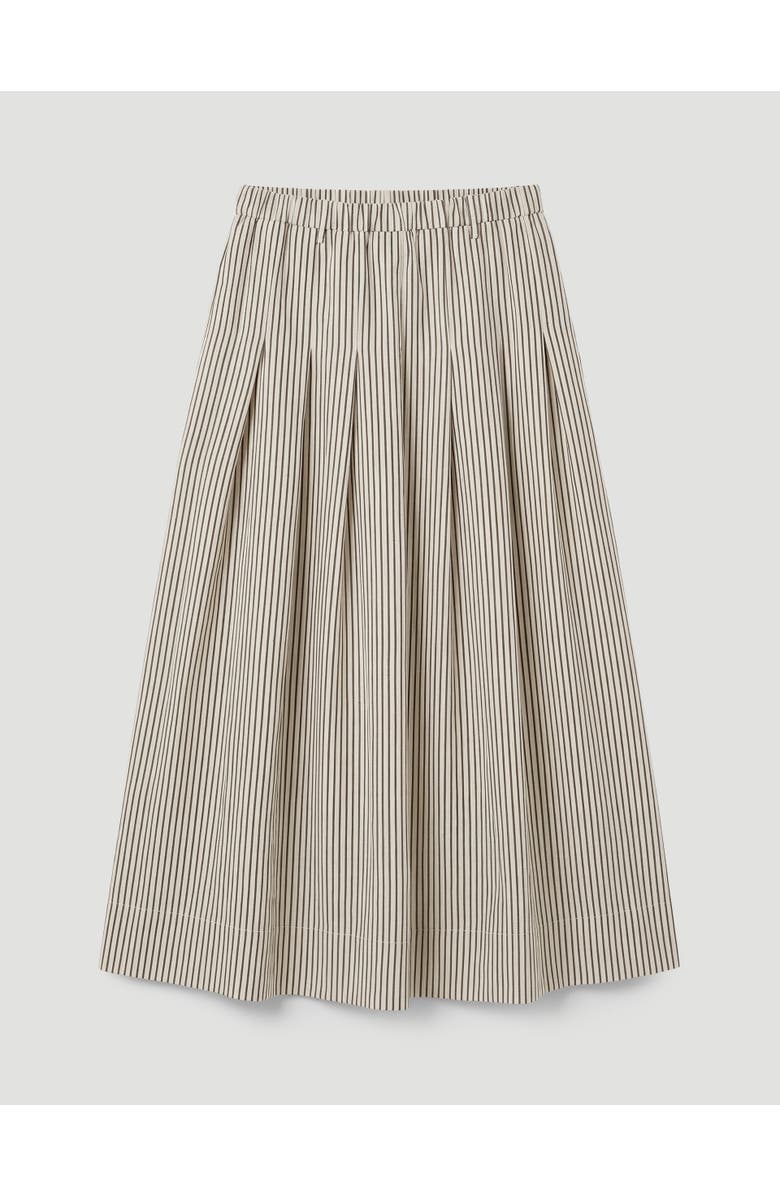 Hush Ivy Pleated Stripe Midi Skirt, Alternate, color, Green Stripe White