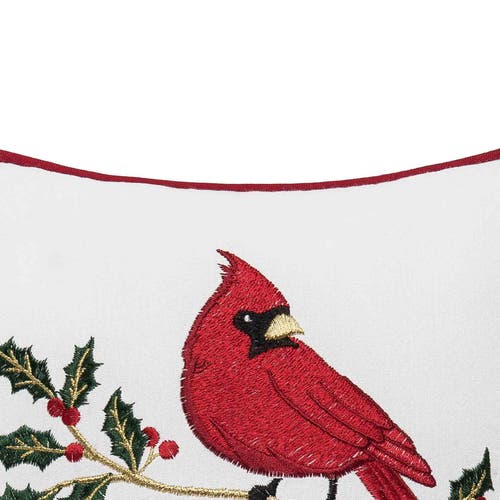 C & F Home C&f Home Cardinal Holly Pillow In White