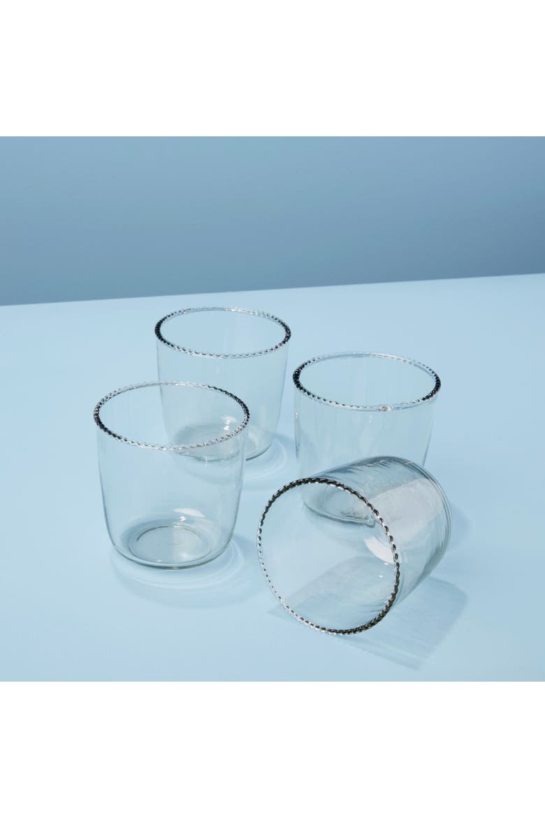 Ruffle Rocks Glass - Set of 4, Alternate, color, Clear