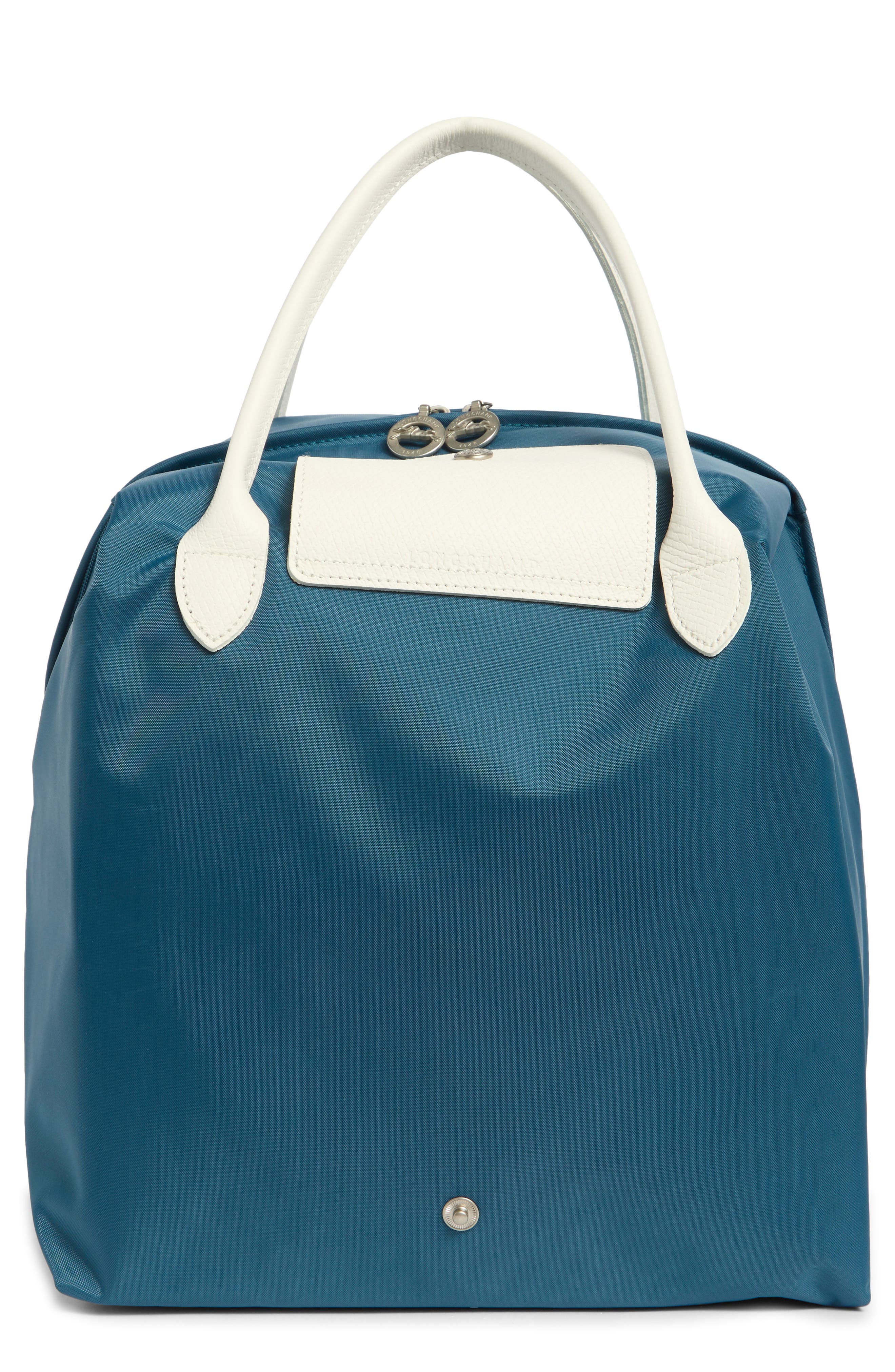 Longchamp Medium Cube Tote Bag, Main, color, Blue/ White