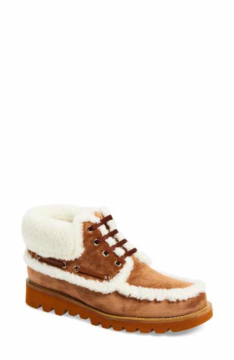 Valentino Garavani Palm Avenue Genuine Shearling Desert Boot