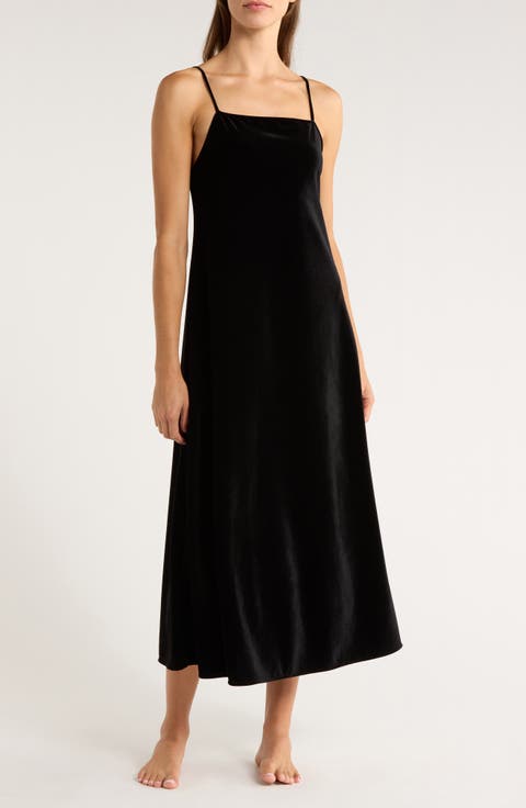 Natalie Open Back Velvet Nightgown