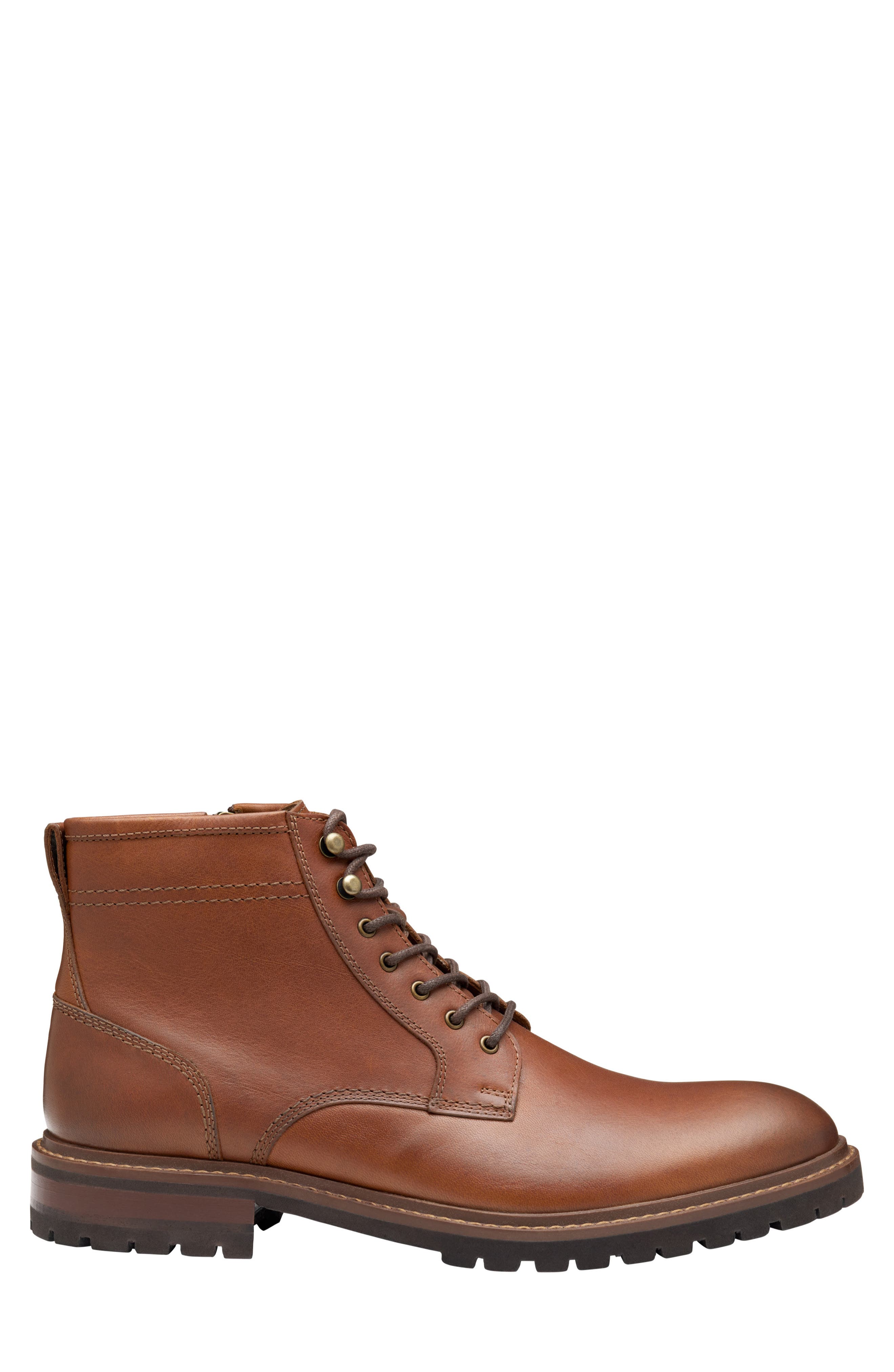 Johnston & Murphy Barrett Plain Toe Boot, Alternate, color, Tan Full Grain