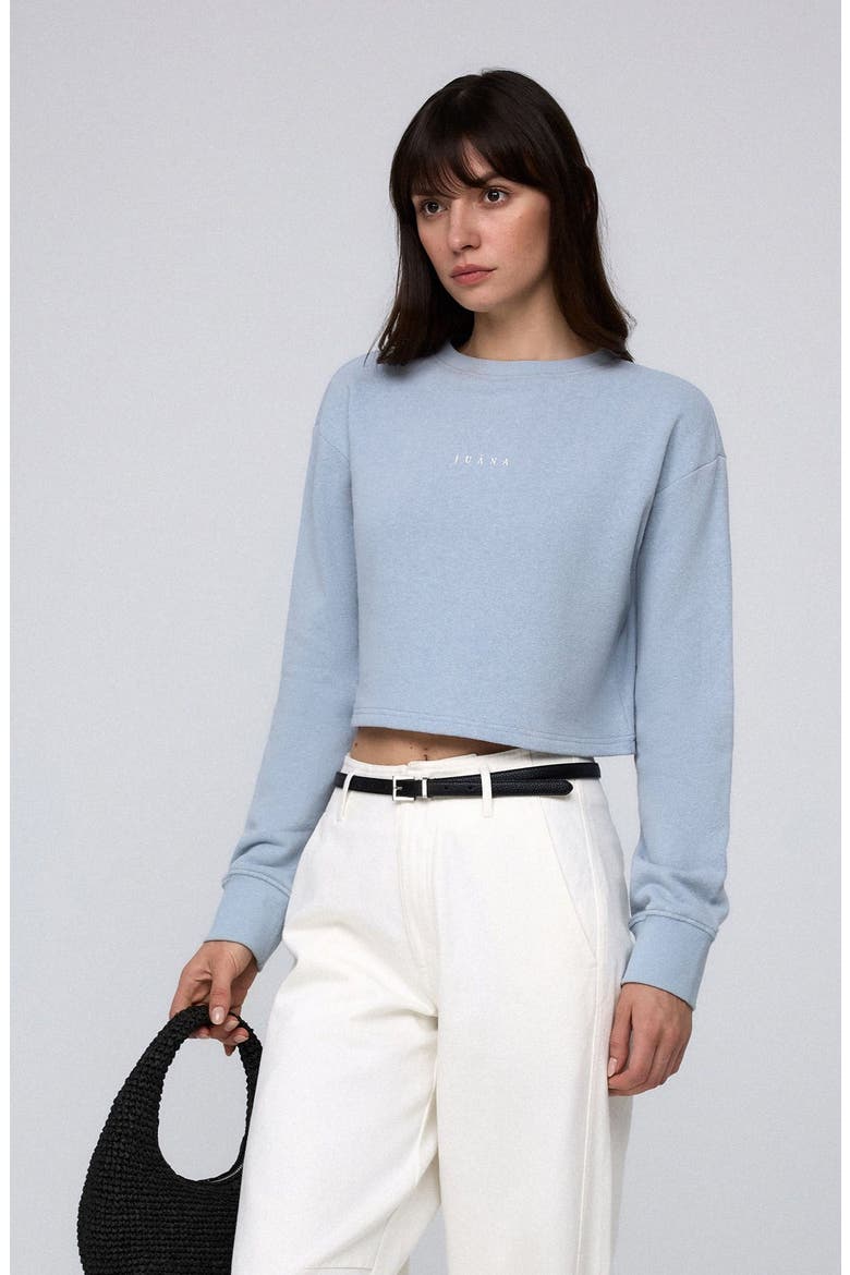 Off Hours Natural Crewneck Sweater, Alternate, color, Light Blue