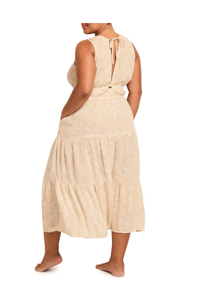 Zahira Lounge Dress, Alternate, color, Floral beige