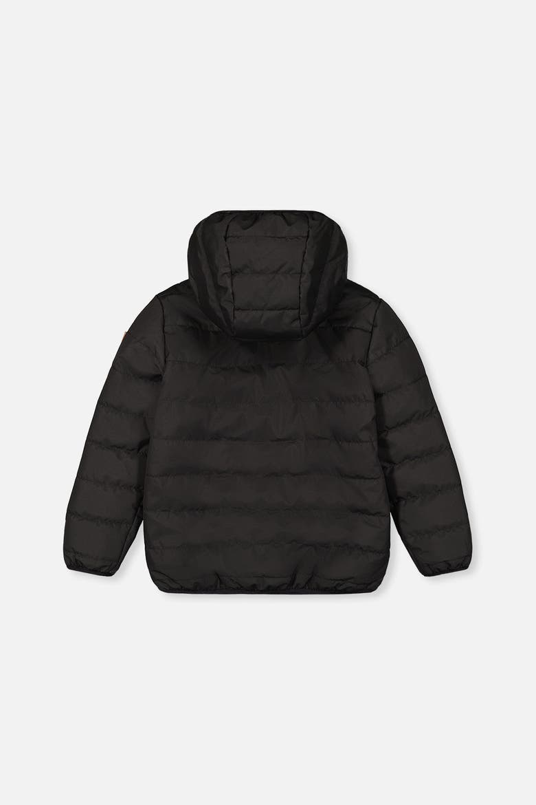 Insulating Quilted Mid-Season Hooded Zip Jacket, Alternate, color, Black