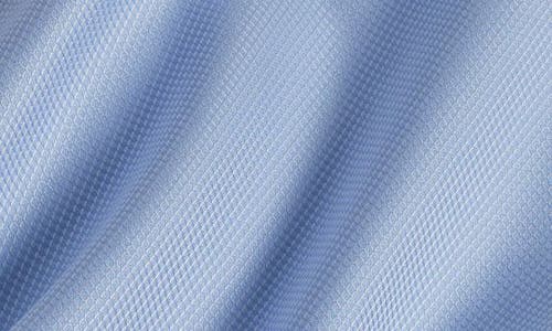 David Donahue Trim Fit Light Blue Pima Cotton Dobby Dress Shirt In Sky