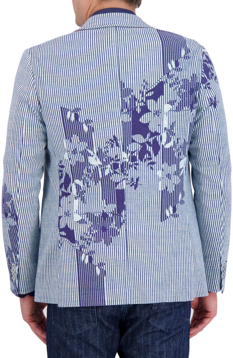 Robert Graham Daylen Floral Stripe Seersucker Sport Coat, Alternate, color,
