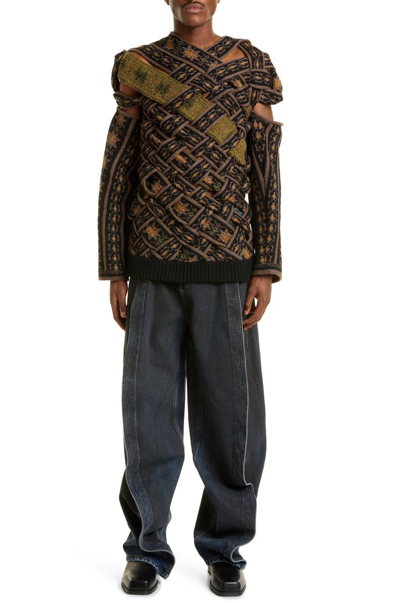 Y/Project Braided Norwegian Sweater, Alternate, color, 