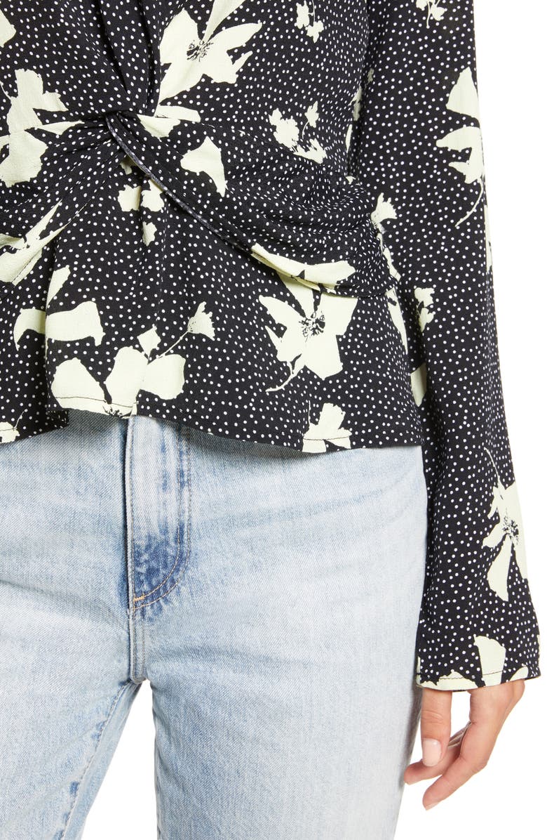 Leith Knot Peplum Top, Alternate, color,