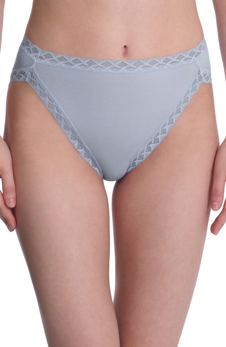 Natori Bliss Cotton French Cut Brief 3-Pack, Alternate, color, Blue Mist/Delicate Rse/Lt Mcha