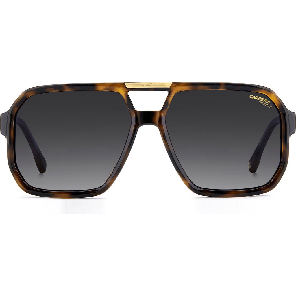 Carrera Eyewear Victory 'c' 60mm Double Bridge Gradient Square Sunglasses In Gray