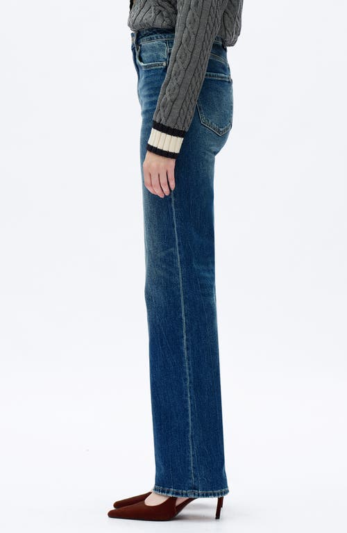 Bayeas High Waist Relaxed Straight Leg Jeans In Blue