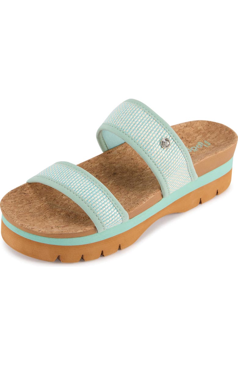 FLOOPI Knit Platform Slide Sandal, Main, color, Green
