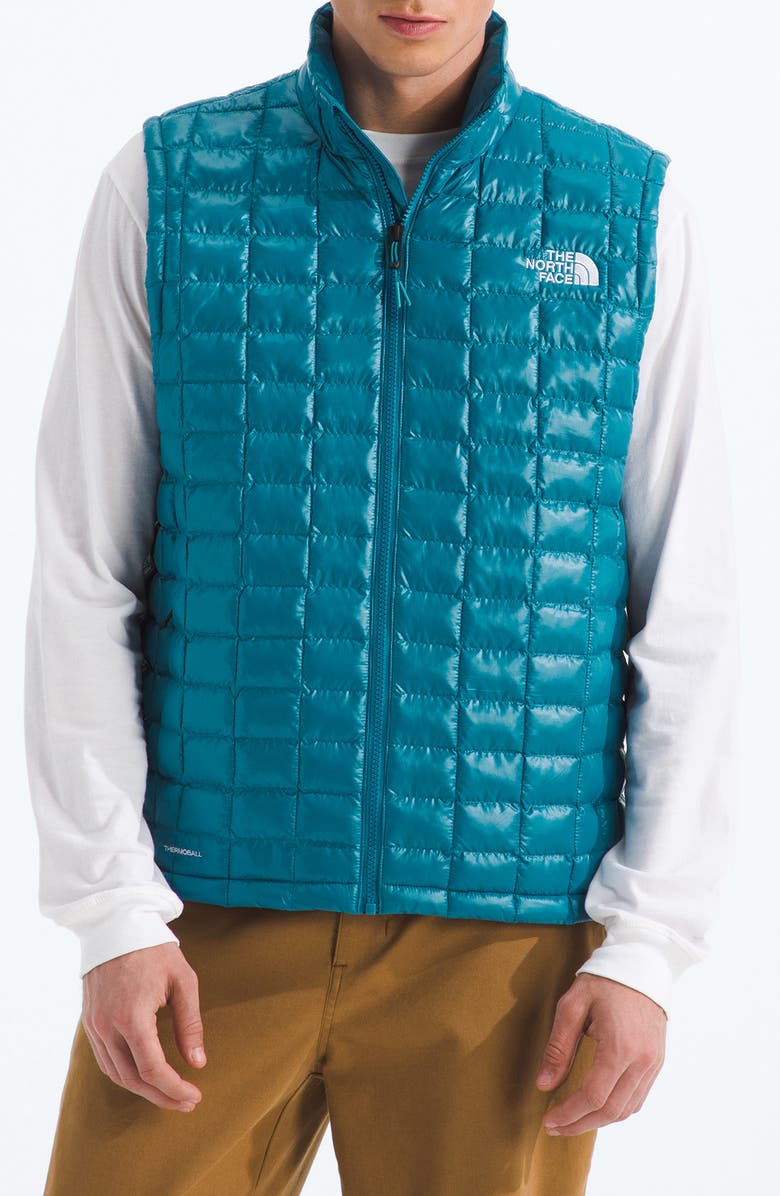 The North Face Thermoball Windproof Water Repellent Packable Quilted Vest, Main, color, Dusk Blue