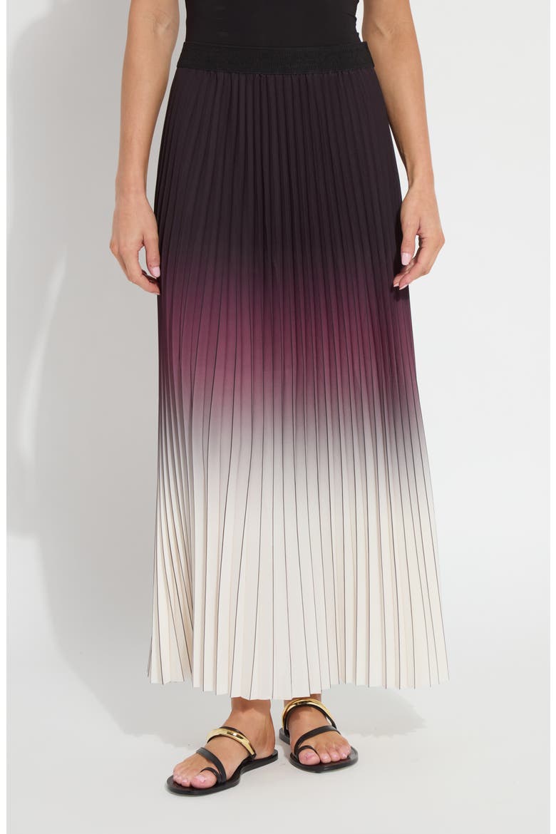 Fortunata Pleated Chiffon Skirt, Main, color, RED SANGRIA